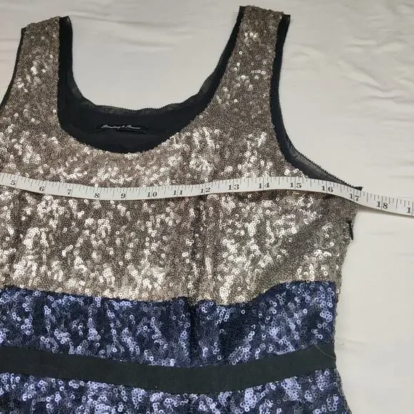 Madewell Broadway & Broome Sequin Colorblock Mini Cocktail Party Dress 8 Holiday - Picture 12 of 14